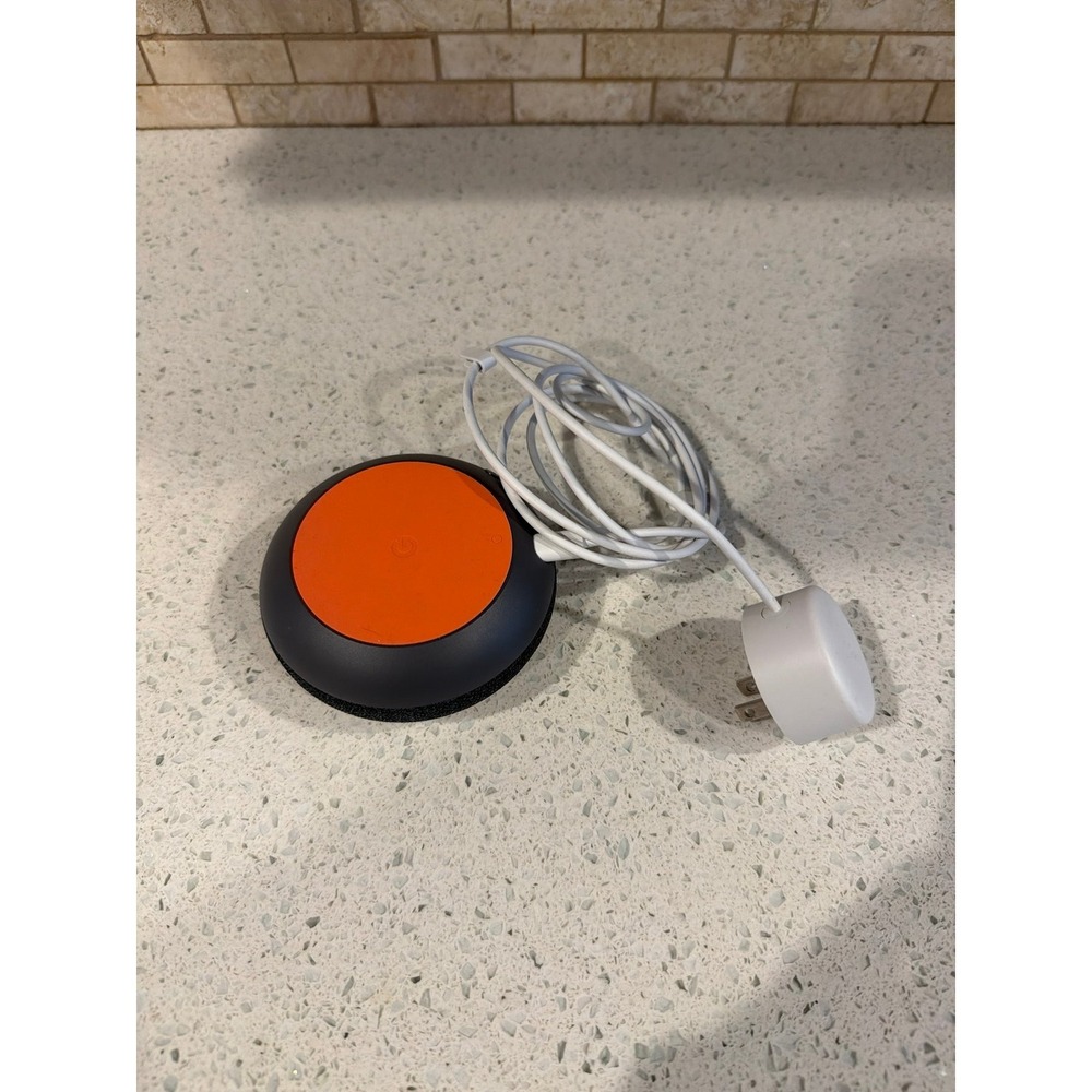 Google Home Mini Smart Speaker Black Orange A4RHOA Assistant Bluetooth